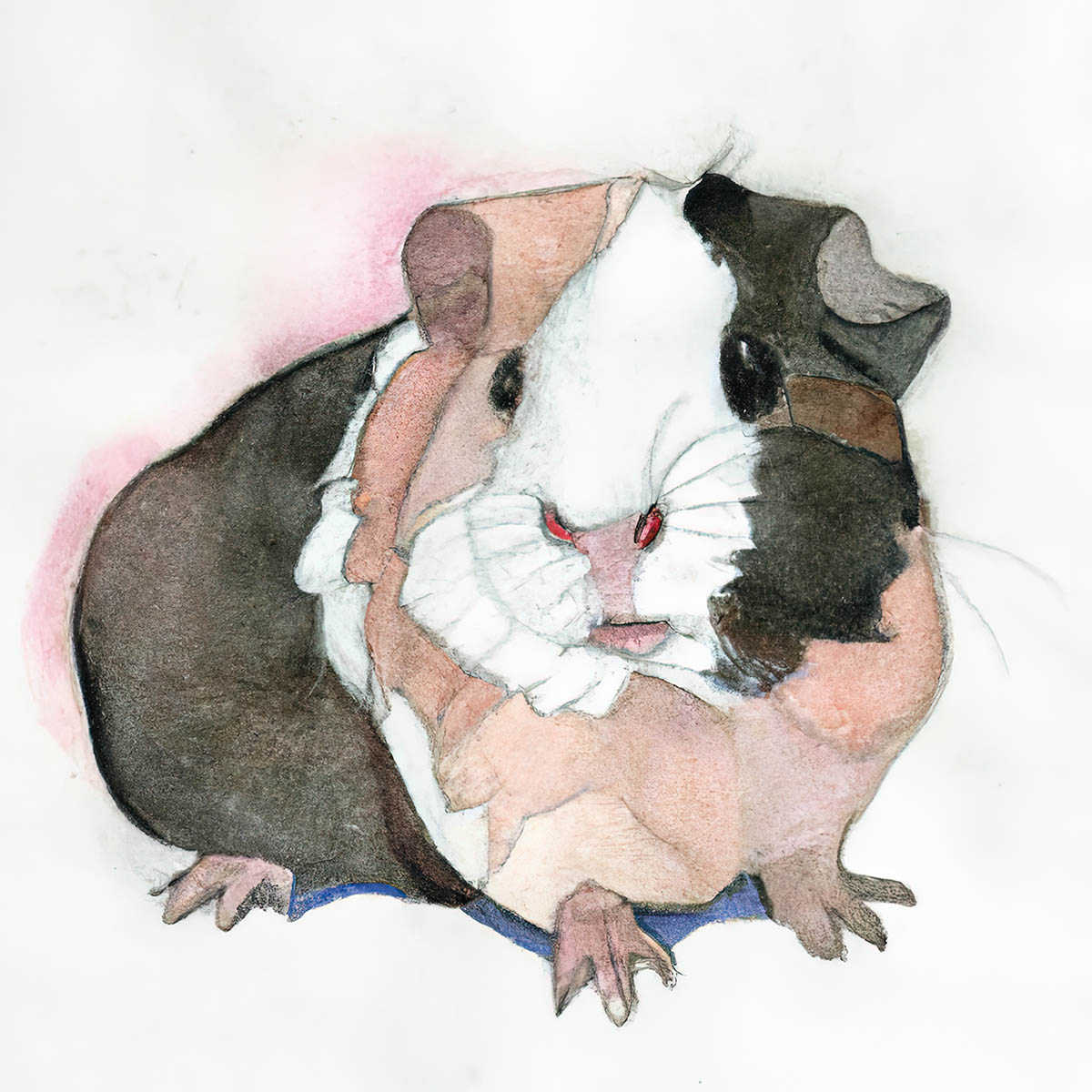 Young pastel Guinea pig Illustration from CavyArt