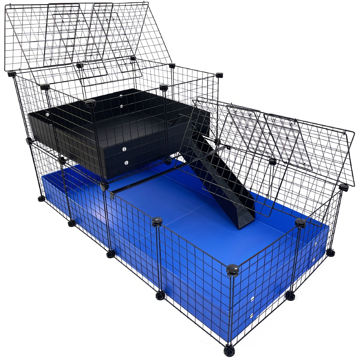 Large with Wide Loft, COVERED - Deluxe Covered Cages - Cagetopia