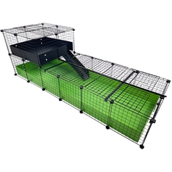 Cagetopia C&C Cage with a Wide Loft Covered with a Portal Grid opening