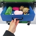 Mini cubby bins with one drawer open