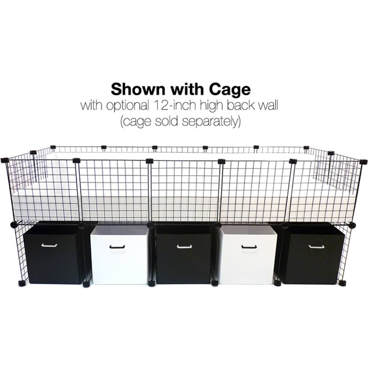 Black and White Guinea Pig Cage Stand