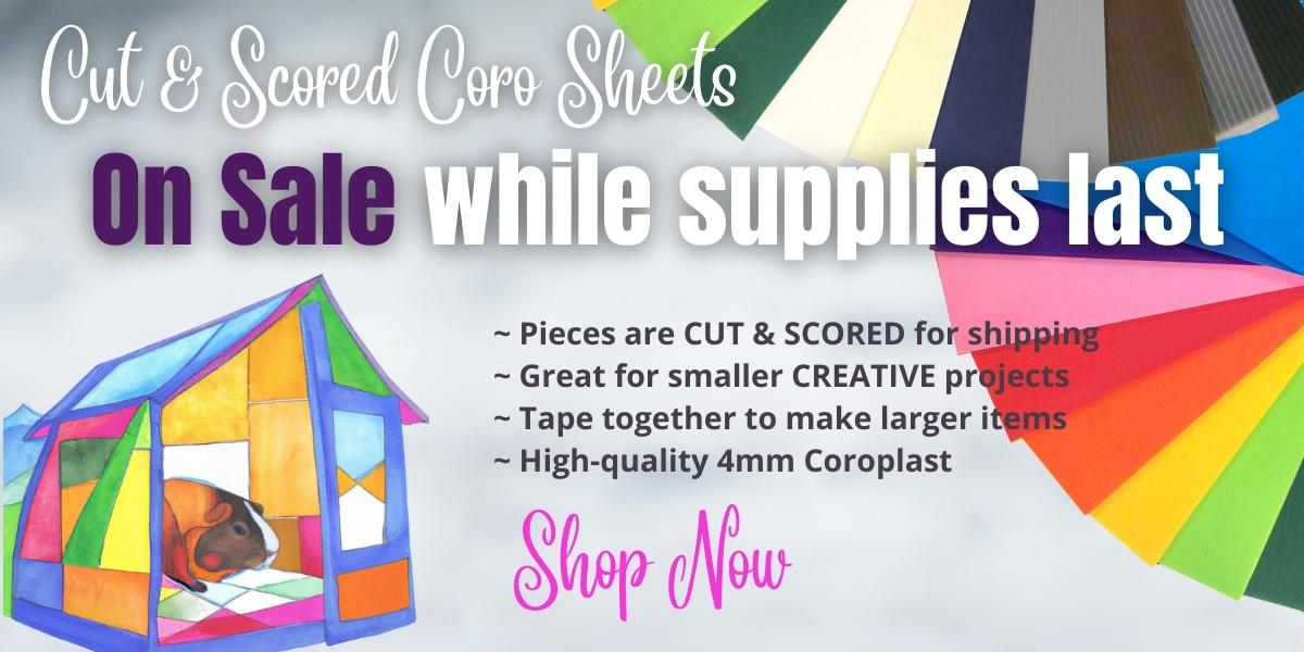 Coroplast sheets on sale for guinea pig items