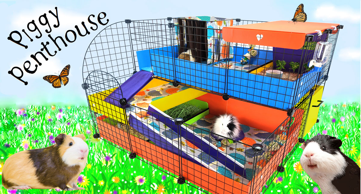 Piggy Penthouse Cagetopia C&C guinea pig cage