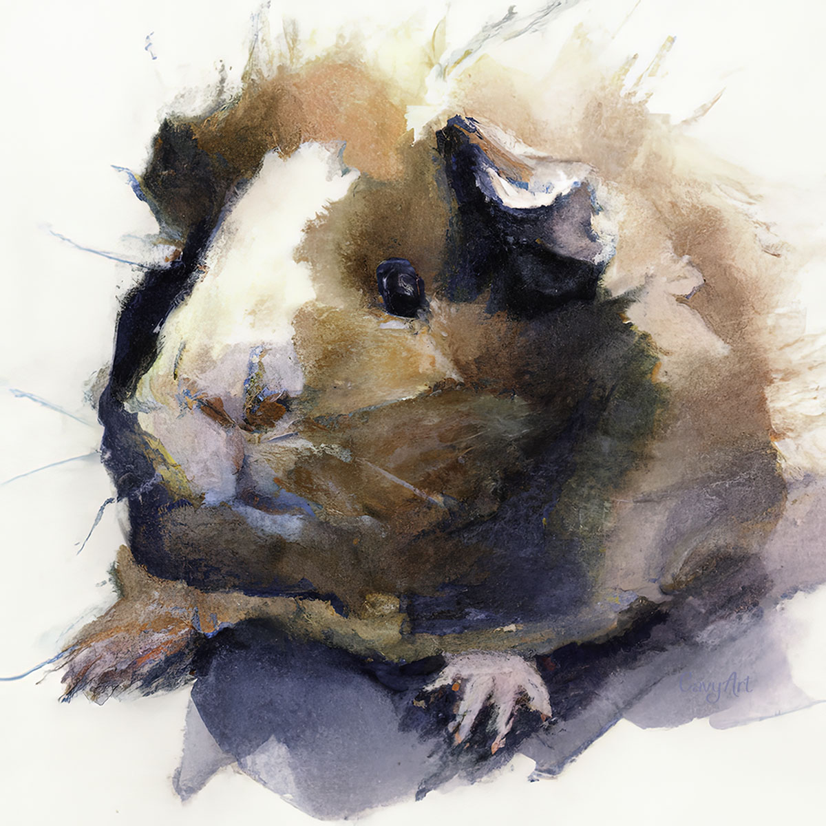 Young Guinea pig Illustration from CavyArt