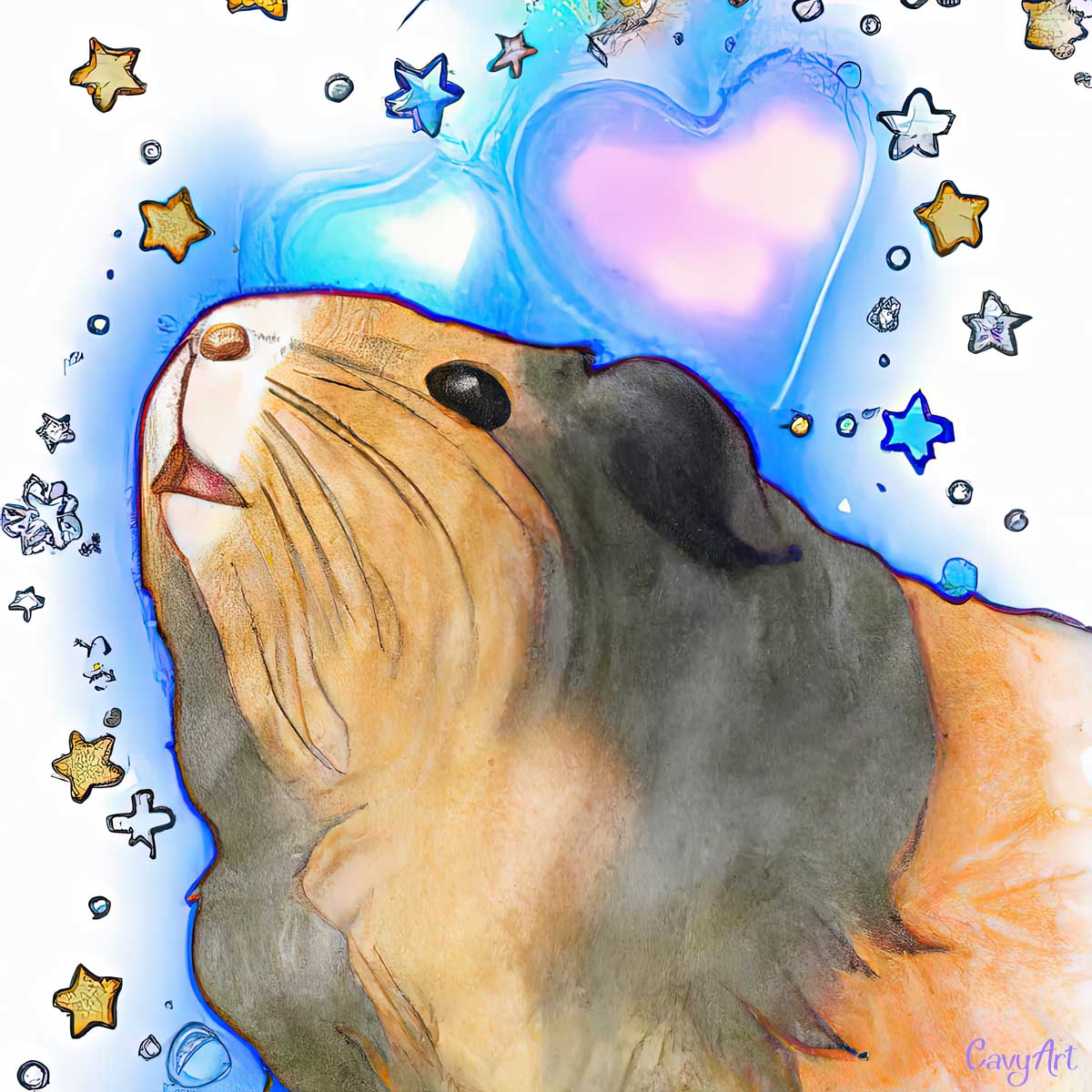 Pretty Guinea pig Illustration from CavyArt