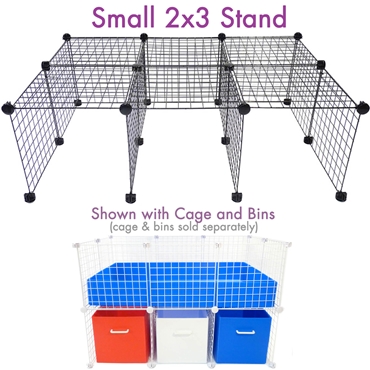 Small C&C Cage stand with cage and bins shown