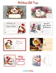 Guinea Pig Holiday Gift Tags to Print