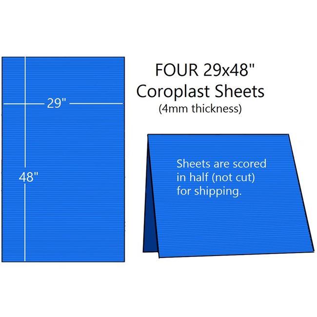 Coroplast sheets for making guinea pig cages - shipped SPAD