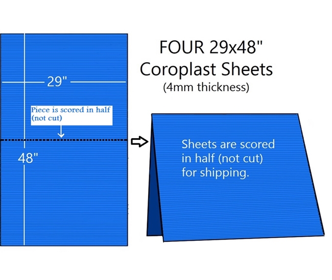 Coroplast sheets for making guinea pig cages or other projects- shipped SPAD