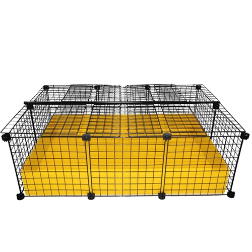 2x3 grid C&C covered Cagetopia Guinea pig cage