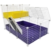 Cagetopia Small 2x3 Grid C&C cage with narrow loft, partially open