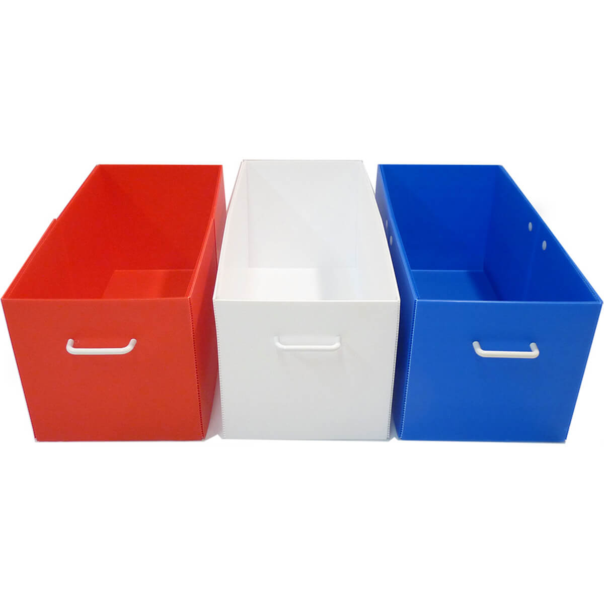 Bins for Small Cage - red, white and blue