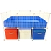 Cage with cubbies with lids